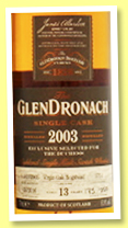 Glendronach 13 yo 2003/2016 (53.9%, OB, for The Duchess, virgin oak hogshead, cask #1751) 