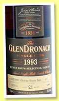 Glendronach 21 yo 1993/2014 (56.4%, OB, for Kenny Hsu Taiwan, oloroso sherry butt, cask #477, 589 bottles)