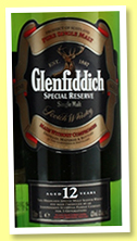 Glenfiddich 12 yo ‘Special Reserve’ (43%, OB, +/-1990) Glenfiddich 12 yo ‘Special Reserve’ (43%, OB, +/-1990)