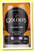 Goldlys 14 yo ‘Burgundy Cask Finish’ (43%, OB, Fillers, Belgium, cask #2760, +/-2016) Goldlys 14 yo ‘Burgundy Cask Finish’ (43%, OB, Fillers, Belgium, cask #2760, +/-2016)