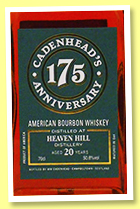 Heaven Hill 20 yo 1996/2017 (50.8%, Cadenhead, 175th Anniversary, bourbon, 102 bottles) Heaven Hill 20 yo 1996/2017 (50.8%, Cadenhead, 175th Anniversary, bourbon, 102 bottles)