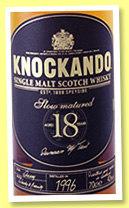 Knockando 18 yo 1996 ‘Slow Matured’ (43%, OB, +/-2015) Knockando 18 yo 1996 ‘Slow Matured’ (43%, OB, +/-2015)