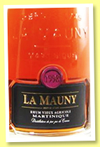 La Mauny 1998 (42%, OB, Martinique, agricole, +/-2015) La Mauny 1998 (42%, OB, Martinique, agricole, +/-2015)