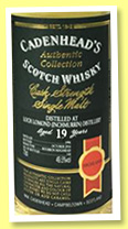 Loch Lomond (Inchmurrin) 19 yo 1996/2016 (49.5%, Cadenhead, bourbon hogshead, 318 bottles) Loch Lomond (Inchmurrin) 19 yo 1996/2016 (49.5%, Cadenhead, bourbon hogshead, 318 bottles)