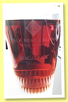 Macallan ‘Villa René Lalique’ (45%, OB, Lalique crystal decanter, exclusive to Lalique hotel-restaurant, 24 decanters, 2015) Macallan ‘Villa René Lalique’ (45%, OB, Lalique crystal decanter, exclusive to Lalique hotel-restaurant, 24 decanters, 2015)