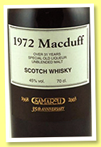 Macduff 31 yo 1972/2003 (45%, Samaroli, 35th Anniversary) Macduff 31 yo 1972/2003 (45%, Samaroli, 35th Anniversary)