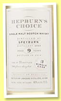 Speyburn 9 yo 2004/2014 (46%, Hepburn’s Choice, 753 bottles)