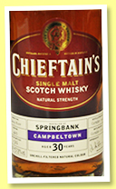 Springbank 30 yo 1972/2002 (57.9%, Chieftain’s, sherry butt, cask #410, 576 bottles) Springbank 30 yo 1972/2002 (57.9%, Chieftain’s, sherry butt, cask #410, 576 bottles)