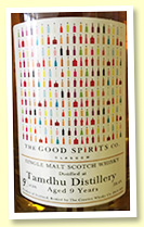 Tamdhu 9 yo (58.4%, Creative Whisky Co for The Good Spirits Co. Ex-bourbon barrel finished in ex-Koval bourbon casks, 270 bottles) Tamdhu 9 yo (58.4%, Creative Whisky Co for The Good Spirits Co. Ex-bourbon barrel finished in ex-Koval bourbon casks, 270 bottles)