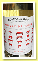 Whisky de Table (40%, Compass Box, batch #2, blended malt, 2017) Whisky de Table (40%, Compass Box, batch #2, blended malt, 2017)