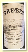 Ardbeg NAS / 10 yo (80 proof, OB, early 1970s)