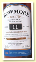 Bowmore 11 yo ‘Feis Ile 2017’ (53.8%, OB, Sherry & Wine casks, 2000 bottles) 