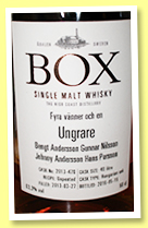 Box 2013/2016 ‘Ungrare’ (63.3%, OB, Private Cask, Sweden, cask #470/2013)