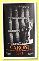 Caroni 22 yo 1983/2008 ‘heavy’ (55%, Velier, Trinidad, 1500 bottles) Caroni 22 yo 1983/2008 ‘heavy’ (55%, Velier, Trinidad, 1500 bottles)