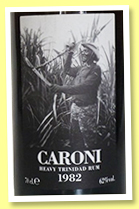 Caroni 23 yo 1982/2005 ‘heavy’ (62%, Velier, Trinidad, 1360 bottles) Caroni 23 yo 1982/2005 ‘heavy’ (62%, Velier, Trinidad, 1360 bottles)