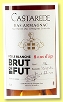 Castarède 8 ans d’âge ‘Folle Blanche Brut de Fût’ (52%, OB, Bas-armagnac, cask #76, 2017) Castarède 8 ans d’âge ‘Folle Blanche Brut de Fût’ (52%, OB, Bas-armagnac, cask #76, 2017)