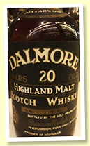 Dalmore 20 yo (43%, OB, Duncan MacBeth, late 1960s)