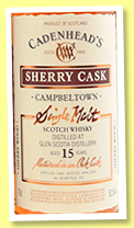Glen Scotia 15 yo 2000/2016 (50.5%, Cadenhead, Sherry Cask, 252 bottles) 