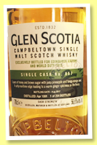 Glen Scotia 1991/2017 (56.5%, OB, for Edinburgh Airport and World Duty Free, cask #857, 204 bottles)