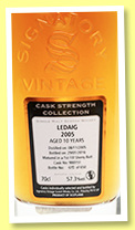 Ledaig 10 yo 2005/2016 (57.3%, Signatory Vintage, first fill sherry butt, cask #900151, 650 bottles)