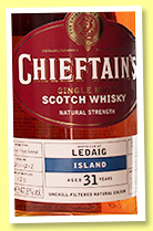 Ledaig 31 yo 1973/2004 (47.8%, Chieftain’s, sherry hogshead, casks #1711-1712, 120 bottles)