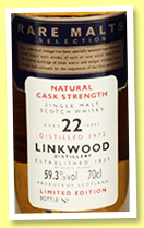 Linkwood 22 yo 1972 (54.3%, OB, Rare Malts, +/-1995)