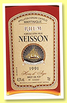 Neisson 1991 ‘Hors d’Âge’ (45.3%, OB, Martinique, agricole, decanter, bottled ?)