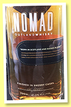 Nomad Outland Whisky (41.3%, OB, Gonzalez Byass, blended whisky, +/-2017) Nomad Outland Whisky (41.3%, OB, Gonzalez Byass, blended whisky, +/-2017)