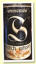 Springbank 10 yo (59%, OB, sherry, late 1970s, Sutti import) 
