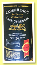 Tullibardine 24 yo 1993/2017 (45.5%, Cadenhead, Authentic Collection, bourbon hogshead, 264 bottles)