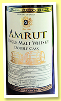 Amrut ‘Double Cask’ (46%, OB, India, cask #3451+3802, 2016)