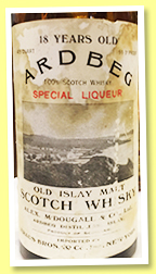 Ardbeg 18 yo (91.3° US proof, OB, USA, Kraus Import New York, 4/5 quart, 1930s) Ardbeg 18 yo (91.3° US proof, OB, USA, Kraus Import New York, 4/5 quart, 1930s)