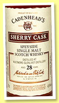 Aultmore-Glenlivet 28 yo 1989 (43.4%, Cadenhead, Sherry Cask, sherry hogshead, 156 bottles) Aultmore-Glenlivet 28 yo 1989 (43.4%, Cadenhead, Sherry Cask, sherry hogshead, 156 bottles)