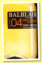 Balblair 2004/2014 (46%, OB, travel retail, 1st release) Balblair 2004/2014 (46%, OB, travel retail, 1st release)