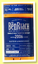 Benriach 11 yo 2006/2017 (57.6%, OB, La Maison du Whisky, Sauternes hogshead, cask #1856, 265 bottles) Benriach 11 yo 2006/2017 (57.6%, OB, La Maison du Whisky, Sauternes hogshead, cask #1856, 265 bottles)