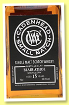 Blair Athol 15 yo 2001/2016 (54.6%, Cadenhead, Small Batch, sherry hogshead, 300 bottles) Blair Athol 15 yo 2001/2016 (54.6%, Cadenhead, Small Batch, sherry hogshead, 300 bottles)