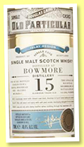 Bowmore 15 yo 2001/2017 (48.4%, Douglas Laing, Old Particular, cask # 11804, 321 bottles) Bowmore 15 yo 2001/2017 (48.4%, Douglas Laing, Old Particular, cask # 11804, 321 bottles)
