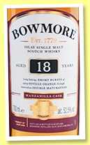 Bowmore 18 yo ‘The Vintner’s Trilogy’ (52.5%, OB, +/-2018) Bowmore 18 yo ‘The Vintner’s Trilogy’ (52.5%, OB, +/-2018)