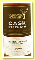 Bunnahabhain 2009/2017 (59%, Gordon & MacPhail, Cask Strength, 1st fill sherry hogsheads, casks # 326, 327, 329)