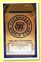 Bunnahabhain 27 yo 1989/2017 (42.6%, Cadenhead, Single Cask, 264 bottles) 