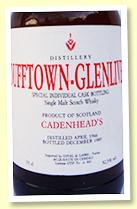 Dufftown-Glenlivet 1966/1989 (52.5%, Cadenhead Dumpy, Gabri import) Dufftown-Glenlivet 1966/1989 (52.5%, Cadenhead Dumpy, Gabri import)