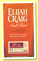 Elijah Craig ‘Small Batch’ (47%, OB, Kentucky straight bourbon, +/-2018)