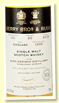 Glen Garioch 20 yo 1995/2016 (61.7%, Berry Bros, Hogshead, cask# 141) 
