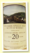 Glentauchers 20 yo 1996/2017 (55.3%, Hidden Spirits, cask #617)