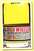 High Wheeler 21 yo ‘3070’ (43%, OB, blend, New Zealand Whisky Company, 2017) High Wheeler 21 yo ‘3070’ (43%, OB, blend, New Zealand Whisky Company, 2017)