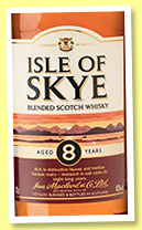 Isle of Skye 8 yo (40%, OB, blend, +/-2017) Isle of Skye 8 yo (40%, OB, blend, +/-2017)