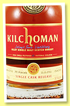 Kilchoman 2011/2017 (56.5%, OB for Whiskybase, 10th Anniversary, PX finish, 213 bottles)