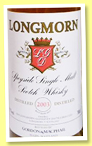 Longmorn 2003/2017 (43%, Gordon & MacPhail, licensed bottling) Longmorn 2003/2017 (43%, Gordon & MacPhail, licensed bottling)