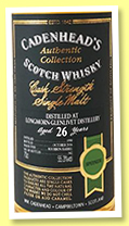 Longmorn-Glenlivet 26 yo 1990/2016 (55.3%, Cadenhead, bourbon barrel, 162 bottles) Longmorn-Glenlivet 26 yo 1990/2016 (55.3%, Cadenhead, bourbon barrel, 162 bottles)