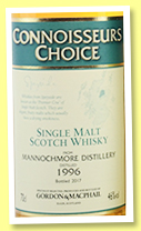 Mannochmore 1996/2017 (46%, Gordon & MacPhail, Connoisseurs Choice, refill sherry)